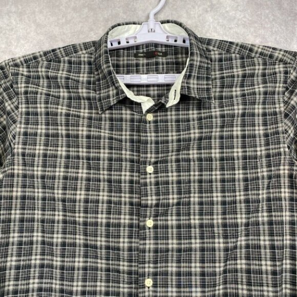 John Varvatos Shirt Mens XL Plaid Button Up Classiccore Casual Preppy Office - Picture 5 of 11